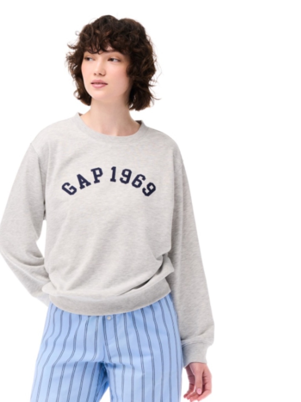 Gap Women's French Terry Crewneck - Gray